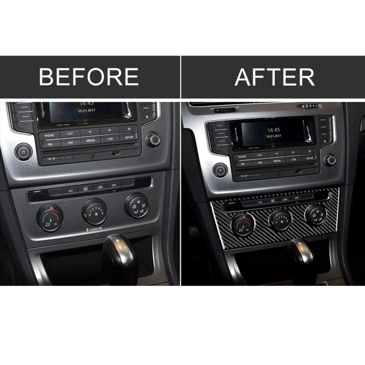 Car Carbon Fiber Air Conditioning Rotary Button Decorative Sticker for Volkswagen Golf 7 2013-2017 by buy2fix