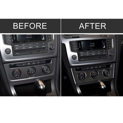 Car Carbon Fiber Air Conditioning Rotary Button Decorative Sticker for Volkswagen Golf 7 2013-2017 by buy2fix