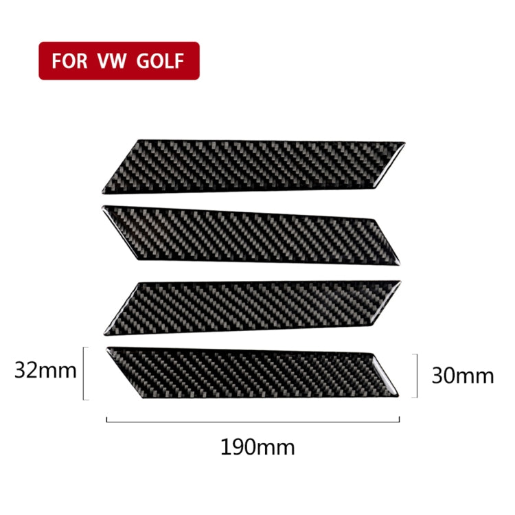 Car Carbon Fiber Door Handle Decorative Sticker for Volkswagen Golf 7 2013-2017 by buy2fix