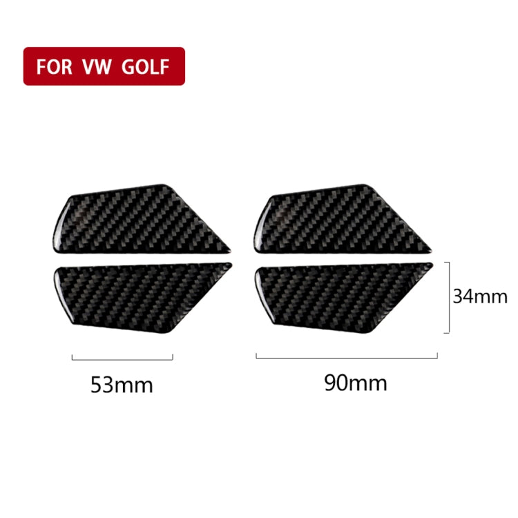 Car Carbon Fiber Door Inner Handle Wrist Panel Decorative Sticker for Volkswagen Golf 7 2013-2017 by buy2fix
