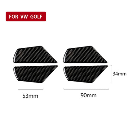 Car Carbon Fiber Door Inner Handle Wrist Panel Decorative Sticker for Volkswagen Golf 7 2013-2017 by buy2fix