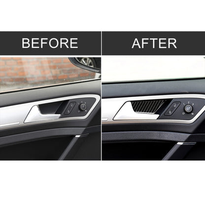 Car Carbon Fiber Door Inner Handle Wrist Panel Decorative Sticker for Volkswagen Golf 7 2013-2017 by buy2fix