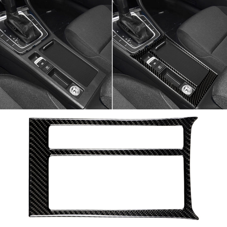 Car Carbon Fiber Water Cup Panel Decorative Sticker for Volkswagen Golf 7 2013-2017, Left Drive by buy2fix