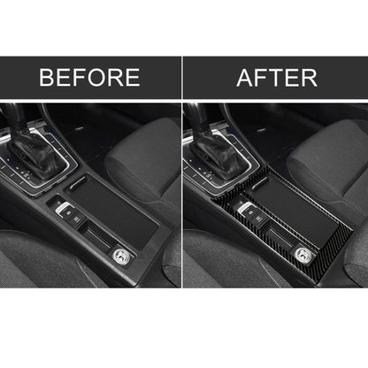 Car Carbon Fiber Water Cup Panel Decorative Sticker for Volkswagen Golf 7 2013-2017, Left Drive by buy2fix