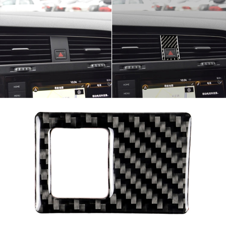 Car Carbon Fiber Emergency Light Frame Decorative Sticker for Volkswagen Golf 7 2013-2017, Left Drive by buy2fix