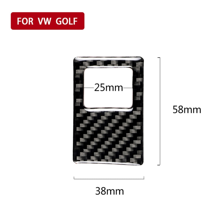 Car Carbon Fiber Emergency Light Frame Decorative Sticker for Volkswagen Golf 7 2013-2017, Left Drive by buy2fix