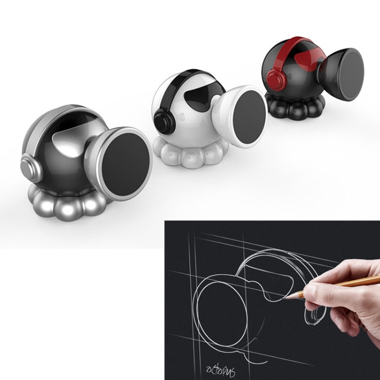 Car Octopus Shape Magnetic Mobile Phone Holder (White) by buy2fix