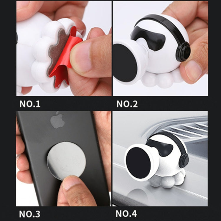 Car Octopus Shape Magnetic Mobile Phone Holder (White) by buy2fix