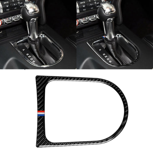 Car USA Color Carbon Fiber Shift Frame Decorative Sticker for Ford Mustang 2015-2017 by buy2fix