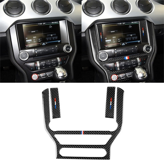 Car USA Color Carbon Fiber Central Control Panel Decorative Sticker for Ford Mustang 2015-2017 by buy2fix