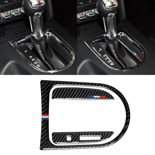 3 PCS Car USA Color Carbon Fiber Gearshift Panel Frame Decorative Sticker for Ford Mustang 2015-2017, Left Drive by buy2fix