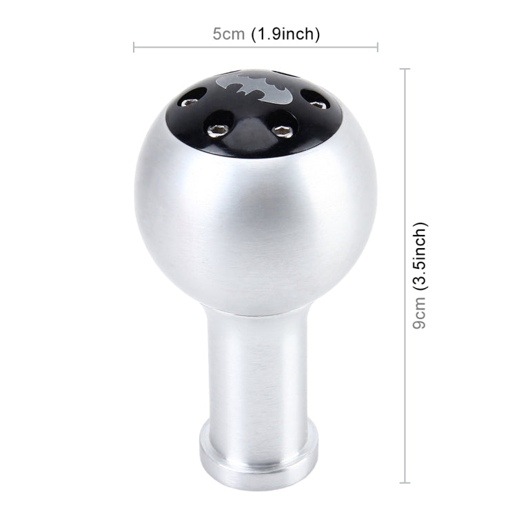Universal Vehicle Car Bat Pattern Shifter Cover Manual Automatic Aluminum Gear Shift Knob(Silver), Size: 5*9cm by buy2fix