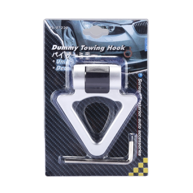 Car Truck Bumper Triangle Tow Hook Adhesive Decal Sticker Exterior Decoration (Silver) by buy2fix