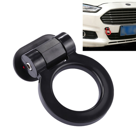 Car Truck Bumper Round Tow Hook Ring Adhesive Decal Sticker Exterior Decoration(Black) by buy2fix