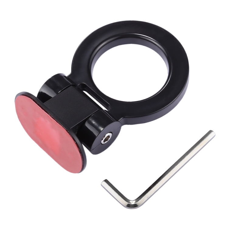 Car Truck Bumper Round Tow Hook Ring Adhesive Decal Sticker Exterior Decoration(Black) by buy2fix