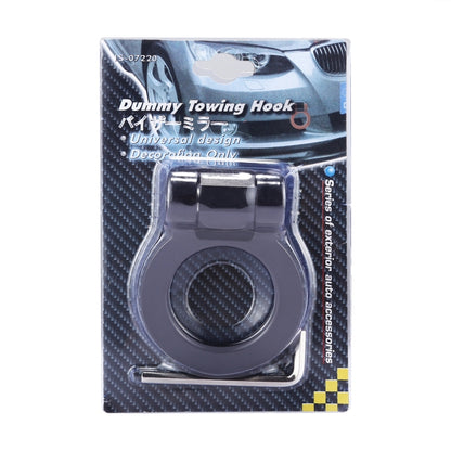 Car Truck Bumper Round Tow Hook Ring Adhesive Decal Sticker Exterior Decoration(Black) by buy2fix