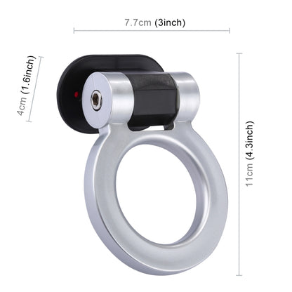 Car Truck Bumper Round Tow Hook Ring Adhesive Decal Sticker Exterior Decoration (Silver) by buy2fix