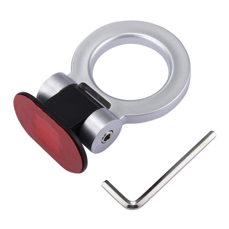 Car Truck Bumper Round Tow Hook Ring Adhesive Decal Sticker Exterior Decoration (Silver) by buy2fix