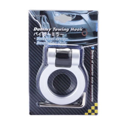 Car Truck Bumper Round Tow Hook Ring Adhesive Decal Sticker Exterior Decoration (Silver) by buy2fix
