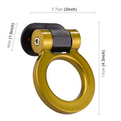 Car Truck Bumper Round Tow Hook Ring Adhesive Decal Sticker Exterior Decoration (Yellow) by buy2fix