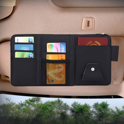 Car Sun Visor Board Paper Tissue Box CD Case Zipper Holder Card Bag Organizer (Black) by buy2fix