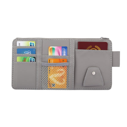 Car Sun Visor Board Paper Tissue Box CD Case Zipper Holder Card Bag Organizer (Grey) by buy2fix