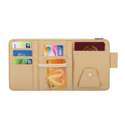 Car Sun Visor Board Paper Tissue Box CD Case Zipper Holder Card Bag Organizer (Yellow) by buy2fix