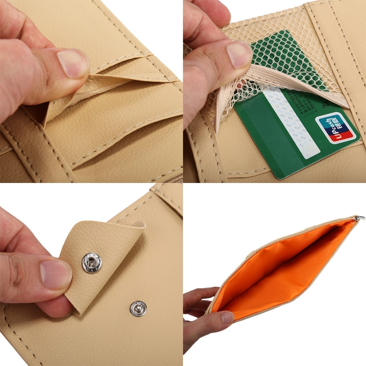 Car Sun Visor Board Paper Tissue Box CD Case Zipper Holder Card Bag Organizer (Yellow) by buy2fix