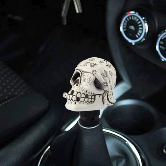 Pirate Skull Shaped Universal Vehicle Car Shifter Cover Manual Automatic Gear Shift Knob (White) by buy2fix