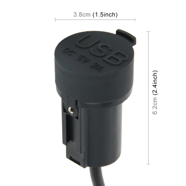 5V Waterproof Motorcycle SAE to USB Cable Adapter Dual Port Power Socket Adapter, for Smart Phones, Tablets, GPS - Battery Charger by buy2fix | Online Shopping UK | buy2fix