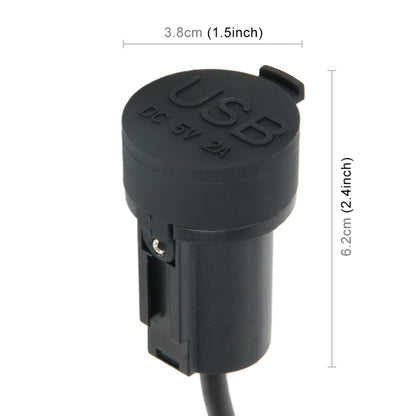 5V Waterproof Motorcycle SAE to USB Cable Adapter Dual Port Power Socket Adapter, for Smart Phones, Tablets, GPS - Battery Charger by buy2fix | Online Shopping UK | buy2fix