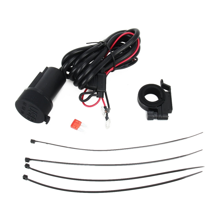 5V Waterproof Motorcycle SAE to USB Cable Adapter Dual Port Power Socket Adapter, for Smart Phones, Tablets, GPS - Battery Charger by buy2fix | Online Shopping UK | buy2fix