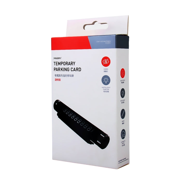 Hidden Rotatable Magnetic Phone Number Card Plate Temporary Parking Car Sticker by buy2fix