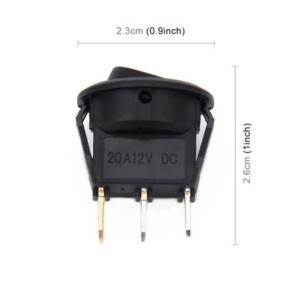 20 Amp 12 Volt Triple Plugs LED ON OFF Rocker Power Switch (Blue Light) - Car Switches by buy2fix | Online Shopping UK | buy2fix