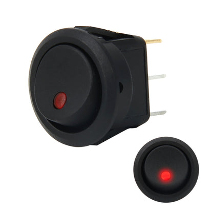 20 Amp 12 Volt Triple Plugs LED ON OFF Rocker Power Switch (Red Light) - Car Switches by buy2fix | Online Shopping UK | buy2fix