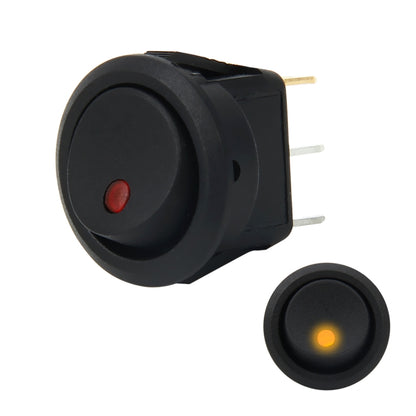 20 Amp 12 Volt Triple Plugs LED ON OFF Rocker Power Switch (Yellow Light) - Car Switches by buy2fix | Online Shopping UK | buy2fix