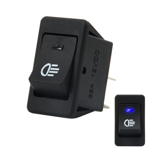 30 Amp 12 Volt Four Plugs LED ON OFF Car Fog Light Switch (Blue Light) - Car Switches by buy2fix | Online Shopping UK | buy2fix