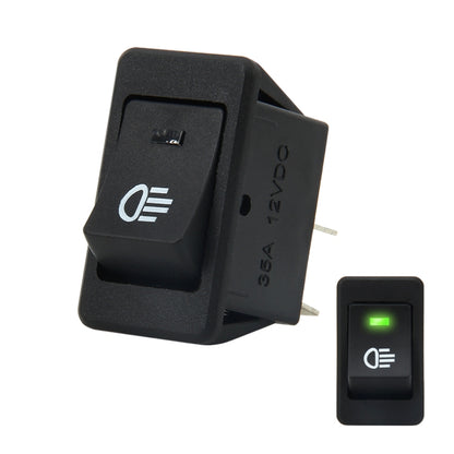 30 Amp 12 Volt Four Plugs LED ON OFF Car Fog Light Switch (Green Light) by buy2fix