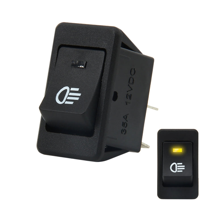 30 Amp 12 Volt Four Plugs LED ON OFF Car Fog Light Switch (Yellow Light) by buy2fix
