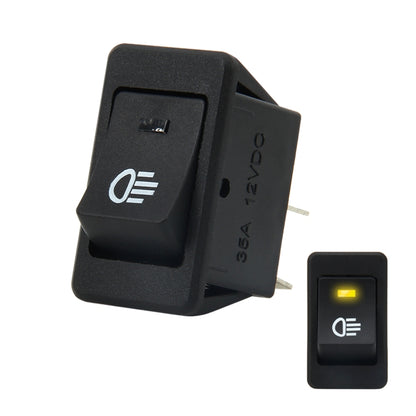 30 Amp 12 Volt Four Plugs LED ON OFF Car Fog Light Switch (Yellow Light) by buy2fix