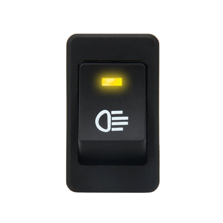 30 Amp 12 Volt Four Plugs LED ON OFF Car Fog Light Switch (Yellow Light) by buy2fix