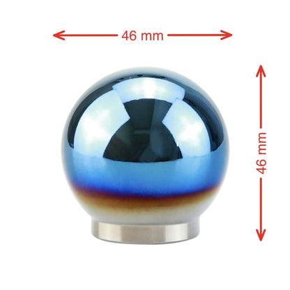 Universal Car Blue Ball Shape Aluminum Alloy Gear Shifter Lever Manual Automatic Shift Knob Adapter by buy2fix