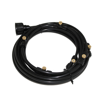 Outdoor Lawn Garden PE Hose Mist Watering Line Misting Cooling System with 26 x Mist Nozzles, Length: 18m(Black) - Watering & Irrigation by buy2fix | Online Shopping UK | buy2fix