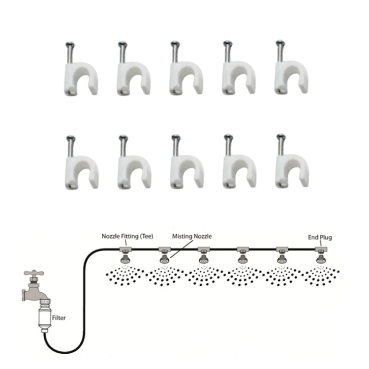 Outdoor Lawn Garden PE Hose Mist Watering Line Misting Cooling System with 26 x Mist Nozzles, Length: 18m(Black) - Watering & Irrigation by buy2fix | Online Shopping UK | buy2fix