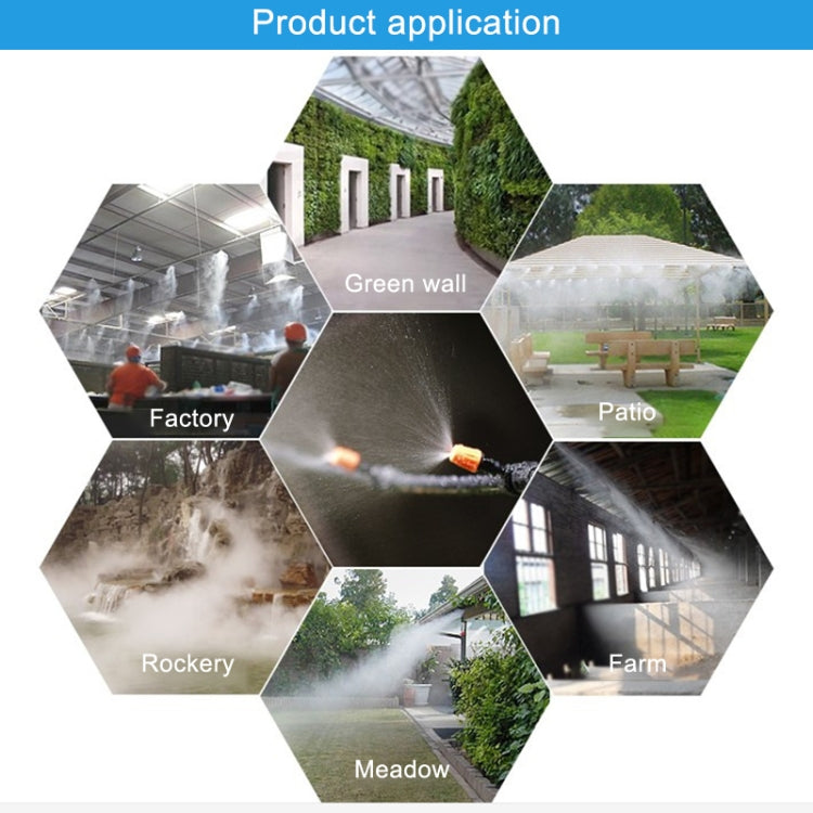 Outdoor Lawn Garden PE Hose Mist Watering Line Misting Cooling System with 26 x Mist Nozzles, Length: 18m(Black) - Watering & Irrigation by buy2fix | Online Shopping UK | buy2fix
