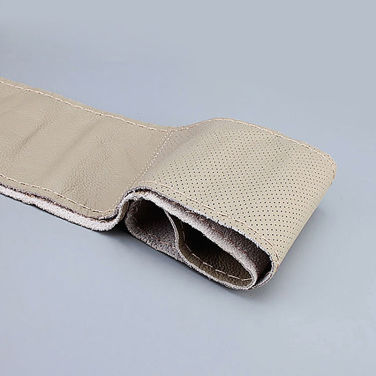 Car Universal Genuine Leather Hand-stitched Steering Wheel Cover(Beige) by buy2fix