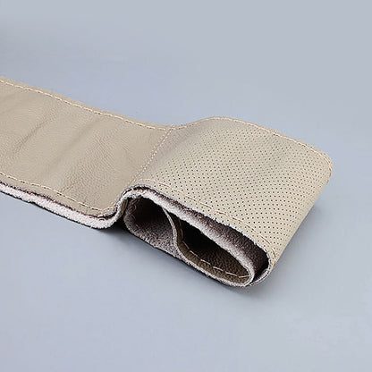 Car Universal Genuine Leather Hand-stitched Steering Wheel Cover(Beige) by buy2fix