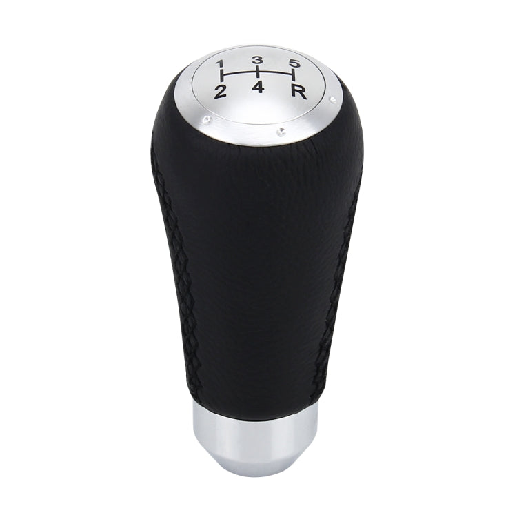 Universal Car Modified Shifter Black Leather Lever Manual 5-Speed Gear Shift Knob by buy2fix