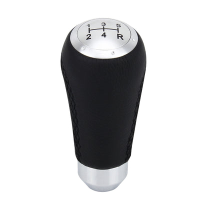 Universal Car Modified Shifter Black Leather Lever Manual 5-Speed Gear Shift Knob by buy2fix