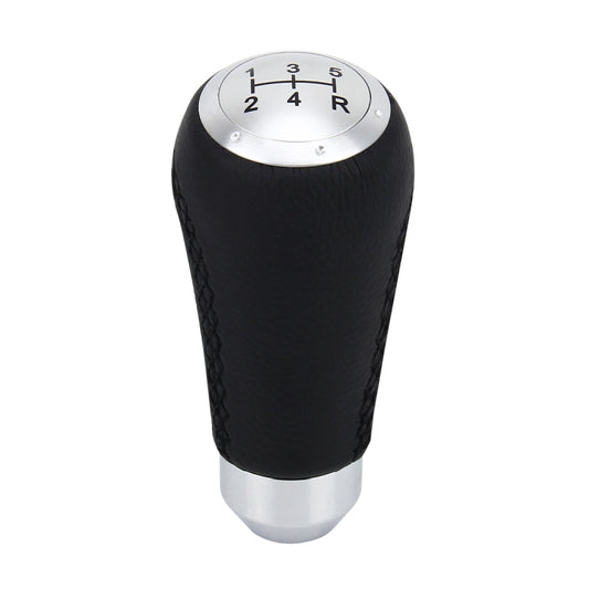 Universal Car Modified Shifter Black Leather Lever Manual 5-Speed Gear Shift Knob by buy2fix